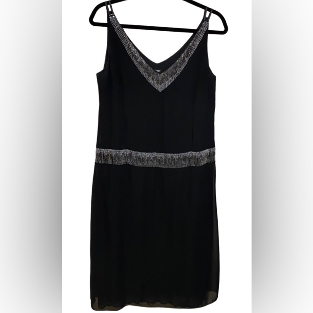 Vintage chiffon dress with sequins